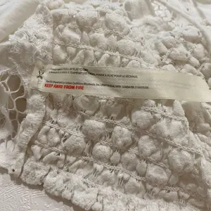 Free People FP One Lace Bralette White Crochet Strappy Boho Top Size L (Flawed) thumbnail 6