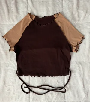 Brown Crop Top Size M thumbnail 1