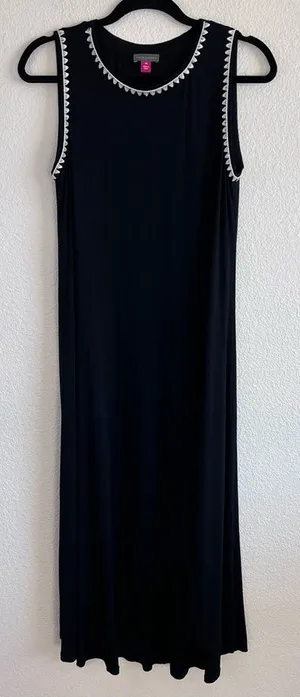 Vince Camuto Women’s Jersey Knit‎ Embroidered High-Lo Maxi Dress thumbnail 1