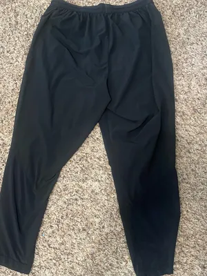Nike Black Drawstring Athletic Pants with Mesh Liner thumbnail 2
