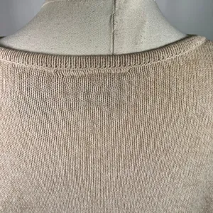 Cottage Essentials Embroidered Floral‎ Sweater Beige Ramie Cotton M Vintage thumbnail 12