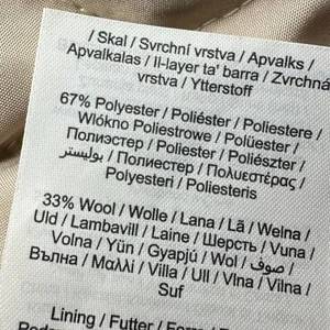 VILA Virooma Birch Check Wool Pea Coat Size M Plaid Quiet Luxury thumbnail 5