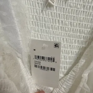 Blu Pepper White Swiss Dot Tulle Tiered Maxi Dress Sz M NWT thumbnail 9