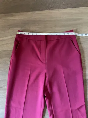 MILLY Nash Cady Pants- Burgundy Wide Leg Trousers Size 4 thumbnail 5