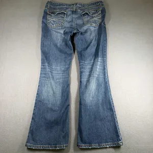 Aeropostale Hailey Flare Jeans Juniors 14 Blue Med Wash Mid Rise Stretch Denim thumbnail 10