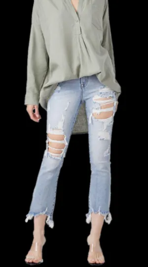 Risen Boutique High Rise Flare Jeans thumbnail 2