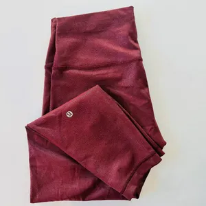 Lululemon Wunder Train High-Rise Tight 25" *Foil Radiate Red Merlot Size 10 $118 thumbnail 5