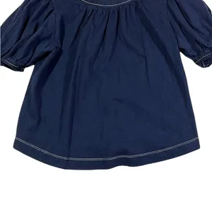 Anthropologie Rialto Navy Blue Tie Sleeve‎ Shirt thumbnail 7