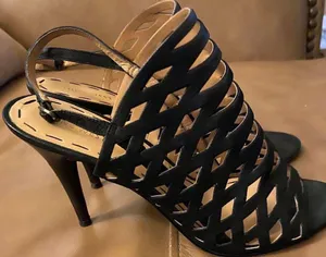Nine West Black Heel Sandals!! thumbnail 1
