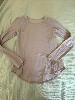 Lululemon Sculpt Long-Sleeve Performance Top Powdered Mauve thumbnail 3