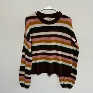 Madewell Striped Balloon Sleeved Crewneck Sweater thumbnail 2