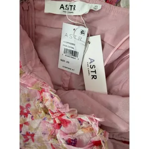 ASTR the Label Pink Coral Floral Tiered Ruffle Maxi Dress XS thumbnail 4