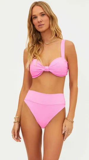 BEACH RIOT Sophia Top Prism Pink, Size Large, $118 thumbnail 1