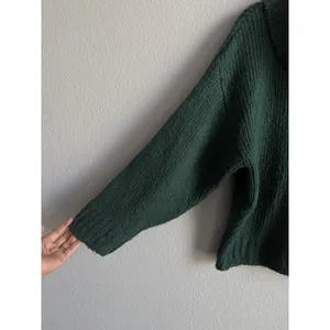 Anthropologie Pilcro Chunky Green Cowl Neck Sweater Oversized Slouchy Cozy Small thumbnail 9