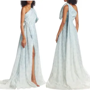 Sachin & Babi Anouk One Shoulder Gown Blue Degrade Floral Size 6 NWT thumbnail 2