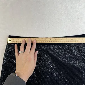Free People Sz 10 Wild Child Sequined Mini Skirt‎ Navy Blue Cocktail Party thumbnail 12