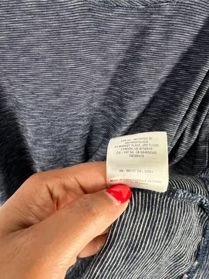 Anthropologie Heathered Blue Knot-Shoulder Short‎ Sleeve Tee thumbnail 8