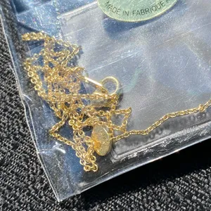 🩵 Vintage 1990s Lindenwold 14K Gold Electroplated Angel Aqua Rhinestone Crystal Necklace 🩵 thumbnail 7
