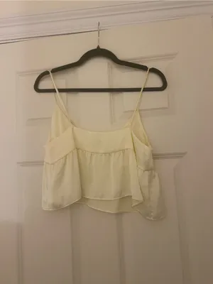 Aritzia Butter Yellow Wilfred Satin Cami thumbnail 2