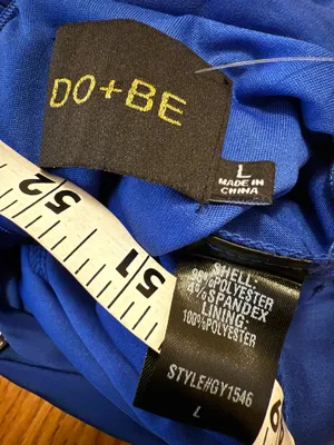 DO+BE Royal Blue Draped Jumpsuit size L thumbnail 10