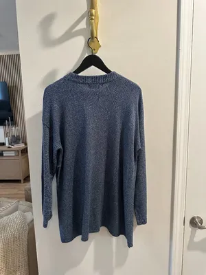 FREE PEOPLE Button Up Sweater Set in Blue Sea Combo Size Small NWT thumbnail 5