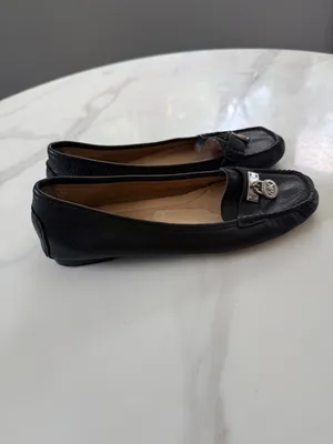 MICHAEL Michael Kors Black Leather MK Charm Loafers thumbnail 5