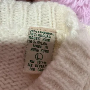Marsh Landing Knit Sweater Crewneck Long‎ Sleeve Ivory Casual Lambswool thumbnail 4