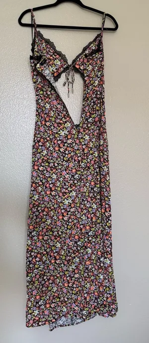 AFRM Olivier Lace Cutout Floral Maxi Dress M Y2K Romantic $138 thumbnail 1