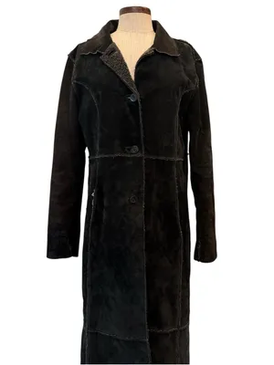 Vintage D’ Carlo y2k vintage suede leather duster coat gothic thumbnail 3