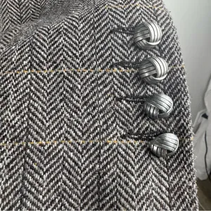 Womens Blazer Size US 8 EU 38 Gray Herringbone H&M Wool‎ Blend Jacket thumbnail 6