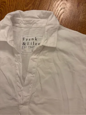 Frank & Eileen Popover Henley Crisp White Cotton | L | Designer Preppy thumbnail 3
