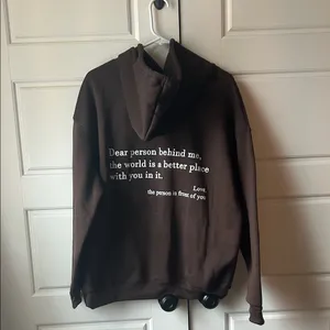 Brown “Dear Person Behind Me” sweatshirt thumbnail 4