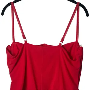 Good American Corset Demi Mesh Thong Bodysuit Grenadine Feminine Dainty 2XL thumbnail 7