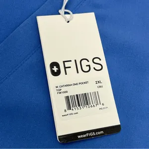 FIGS Catarina One Pocket Womens Scrub Top‎ Ceil Blue Shirt XXL NEW *EMBROIDERED thumbnail 3