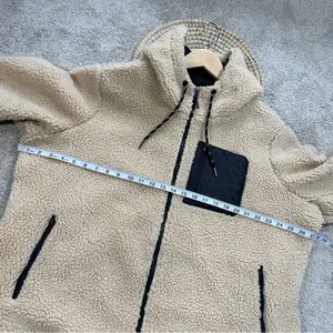 Eddie Bauer Women’s Chilali Fleece Full Zip Jacket Hooded Sherpa in Beige 2XL thumbnail 12