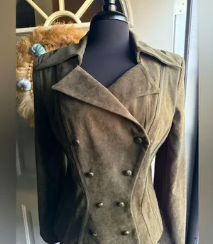 Vintage 90s Cache brushed military style blazer jacket, size medium thumbnail 5