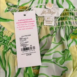 New Lilly Pulitzer Elsa Top Long Sleeve Top Limoncello Sunbelievable Women's XS thumbnail 4