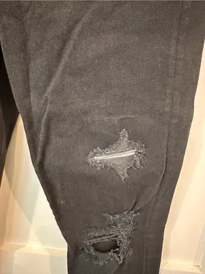 American Eagle Outfitters Black Skinny Ripped Jeans thumbnail 6