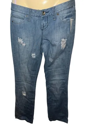 Y2K Kensie Light Blue Distressed Bootcut Jeans thumbnail 1
