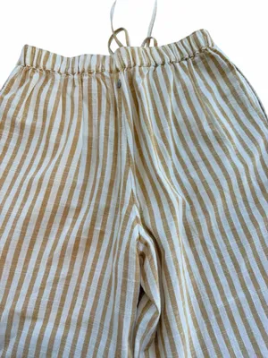 Roxy Cream and White Striped Wide-Leg Pants thumbnail 3