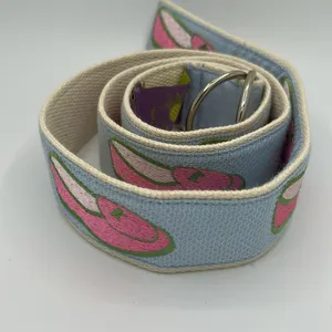 CJ Laing Perfectly Preppy D-ring Belt - Loafer embroidered - Size S thumbnail 6