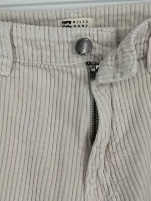 BILLABONG Free Fall Corduroy Pants in Antique White Women’s Size 26 thumbnail 5