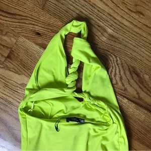 Zara Lime Green Bodysuit NWT thumbnail 6