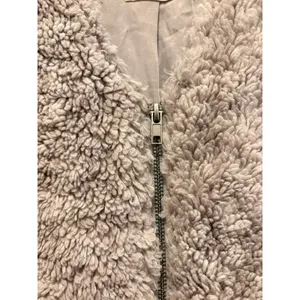 Free People We The Free Lilac Purple/Gray Teddy Faux Fur Vest Pocket Oversized S thumbnail 4