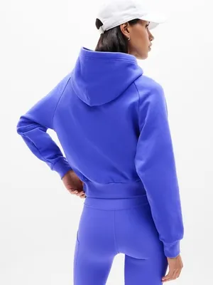 New Athleta L Easy Fleece 1/2 Zip Hoodie Borealis Purple Large Regular thumbnail 2