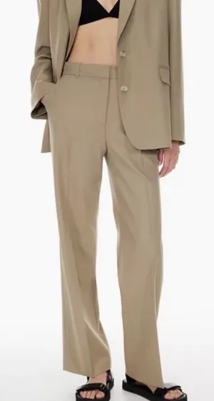 UPDATED Aritzia Babaton Agency Pants Taupe Beige thumbnail 1