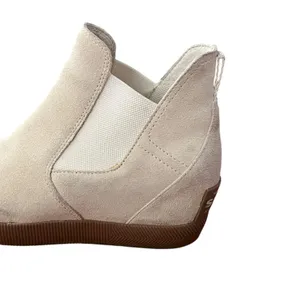 Sorel Boots Women's Size 8.5 White Suede Chelsea Wedge Ankle Booties Minimalist thumbnail 9