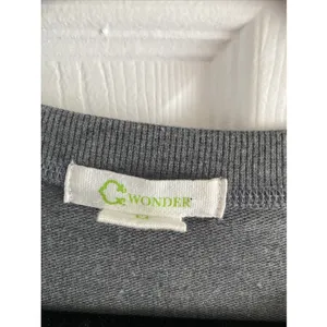 C. Wonder Time To Wine Down Sweatshirt Womens Size M Gray Graphic‎ Pocket Top thumbnail 3