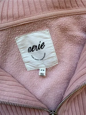 Aerie Down To Earth Quarter Zip Size Medium thumbnail 5