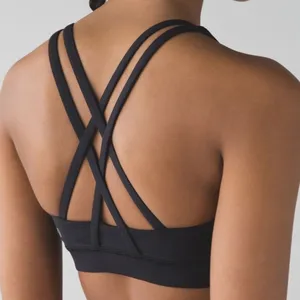 Lululemon Black‎ Energy Criss Cross Back Sports Bra Size 2 thumbnail 2